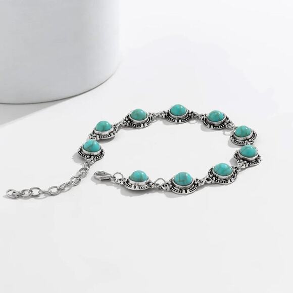 2/$30 NEW Vintage Turquoise Anklet For Beach Ankle Bracelet 163 - Picture 8 of 11